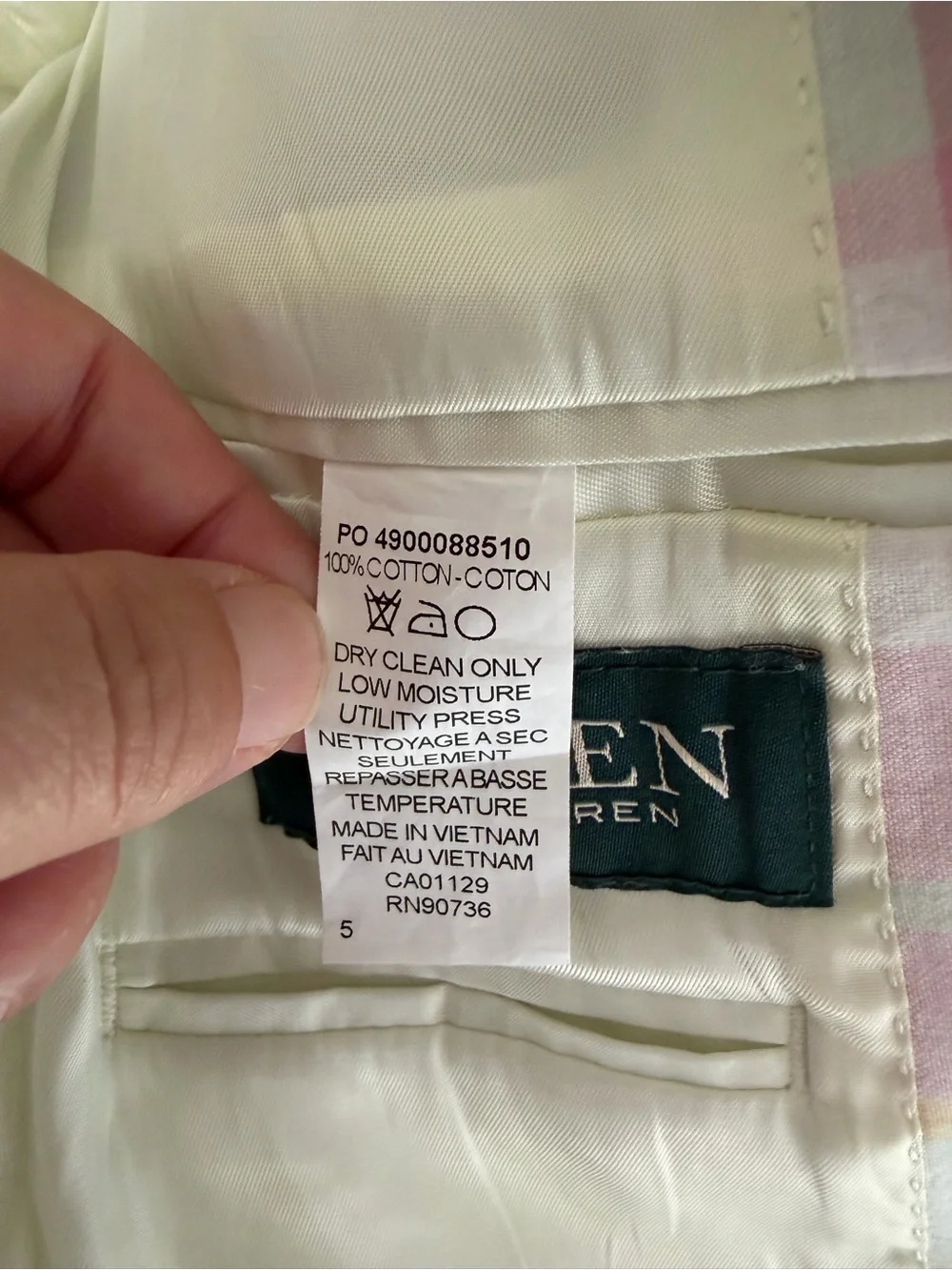 Lauren Ralph Lauren Blazer Pastel Madras Plaid